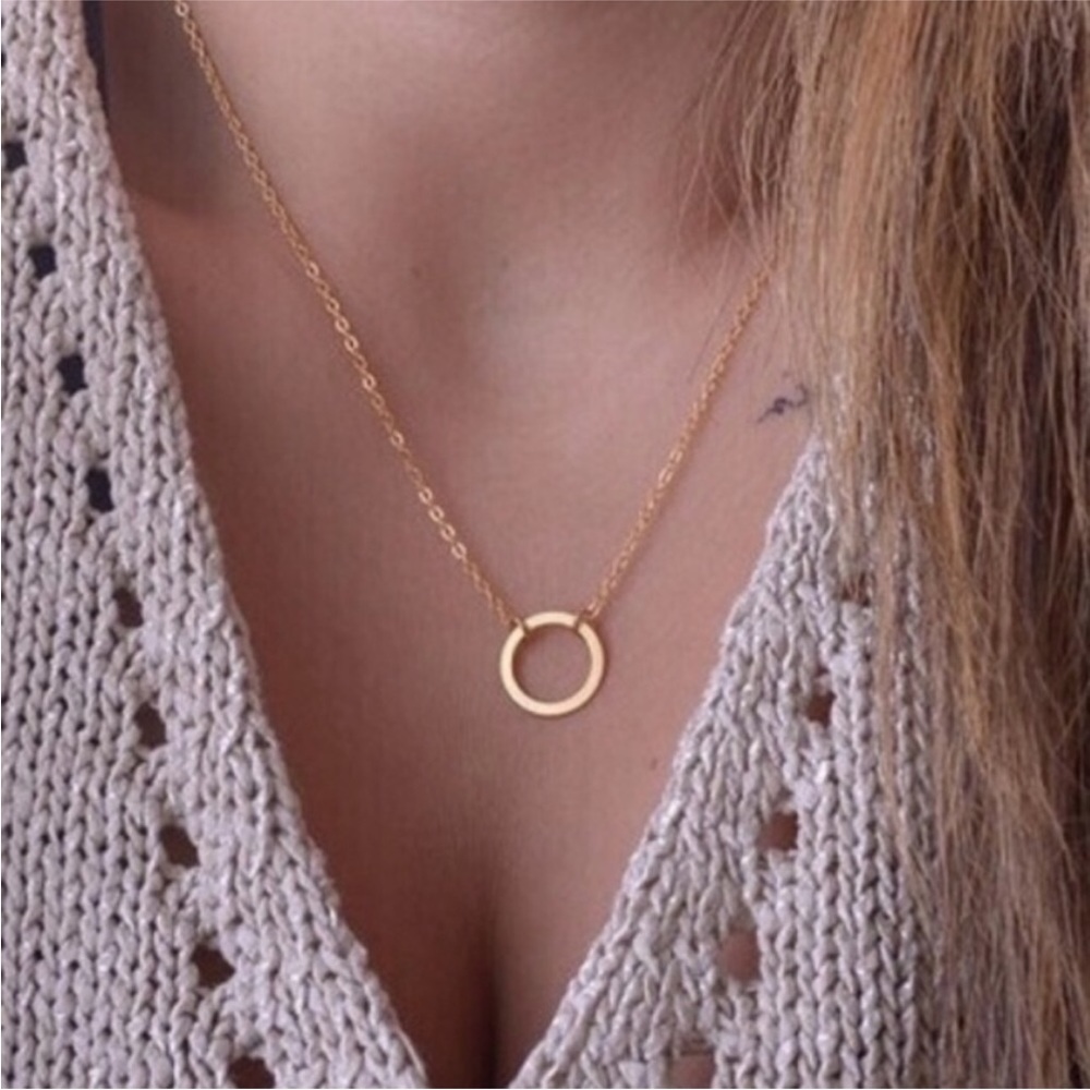 Gold Filled Circle Necklace